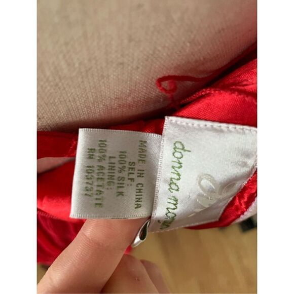Donna Morgan Red strapless silk dress size 4 - Picture 5 of 6